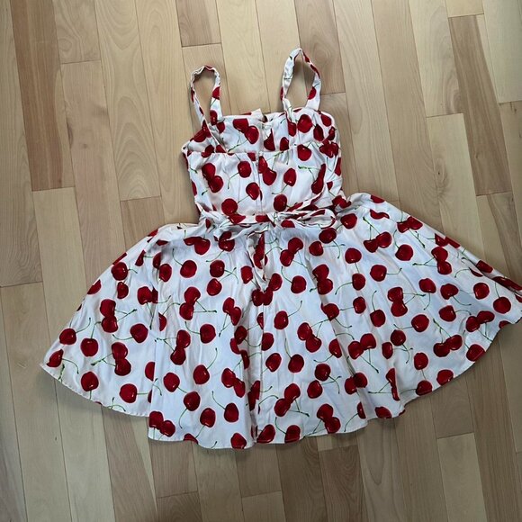 American-Made Pin-Up Cherry Mini Dress - Picture 8 of 8